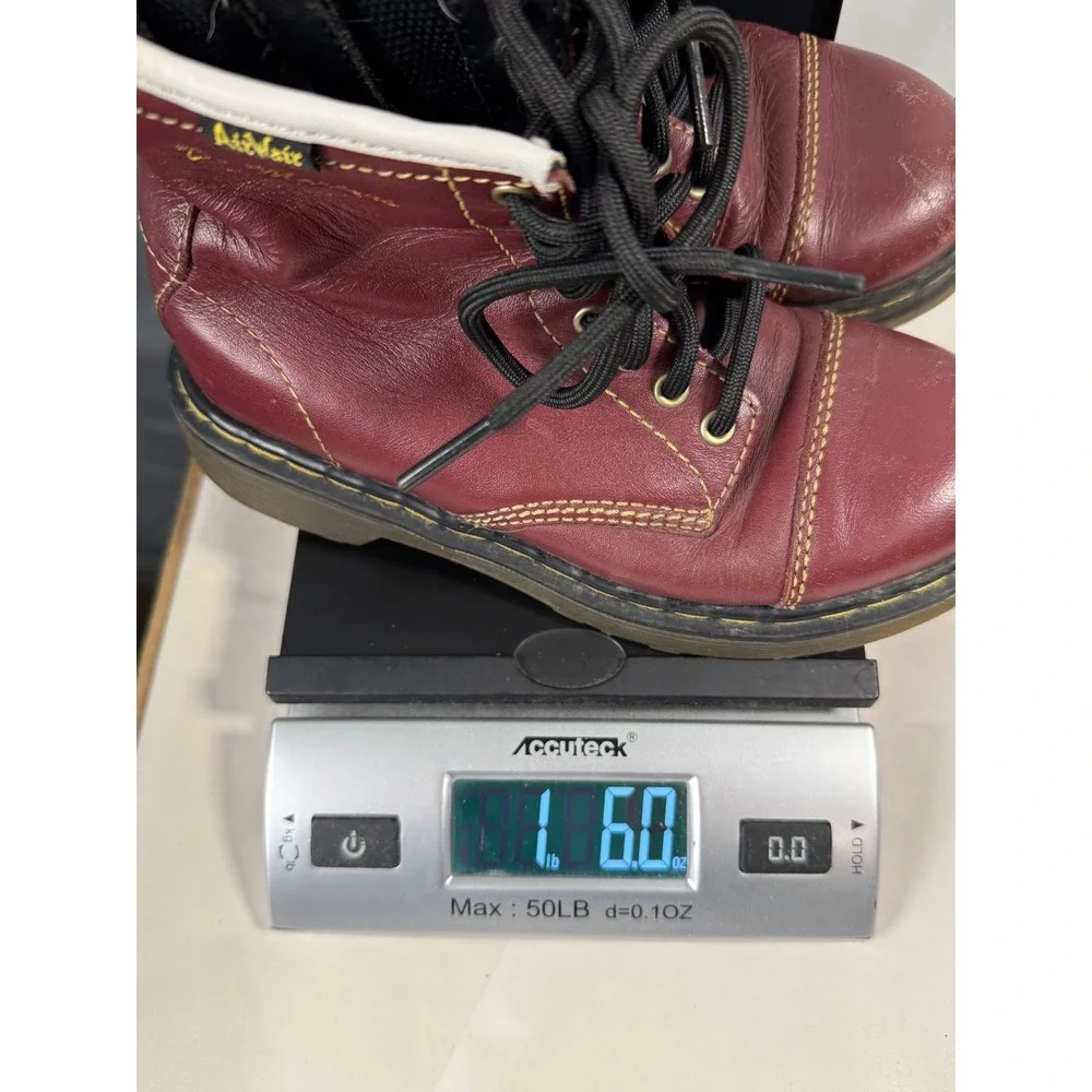 Dr. Martens Bruiser Kids Boots Size 13‎ US Burgundy Leather Side Zip
